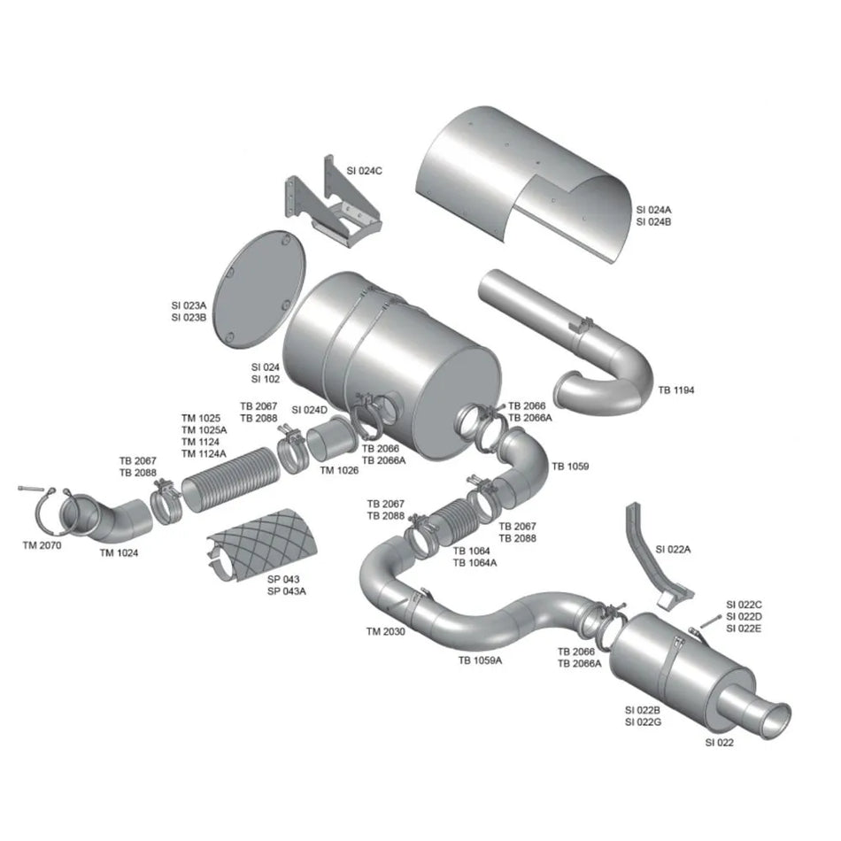 Tubo Saída Catalisador 5" Volvo FH FM 2004-2011 Direito