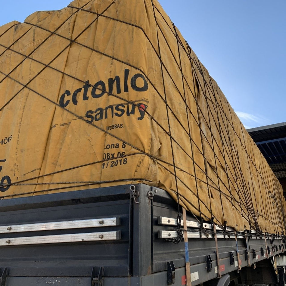 Lona Encerada 9x7m Caminhão Impermeável Algodão