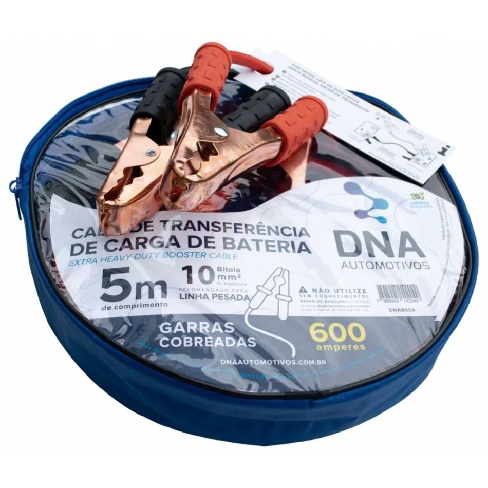 Cabo Chupeta 600A 5m Transferência Bateria Caminhão