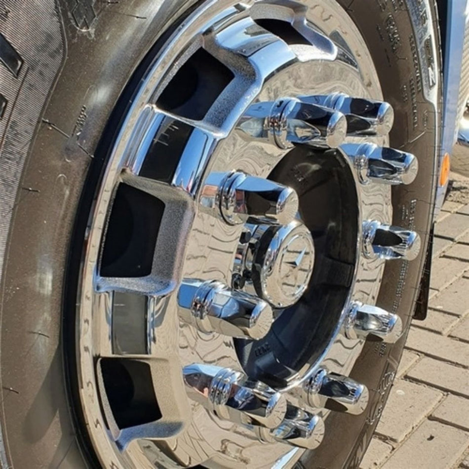 Calota Dianteira Speed Truck Plástico Cromado Aro 22,5 - Par