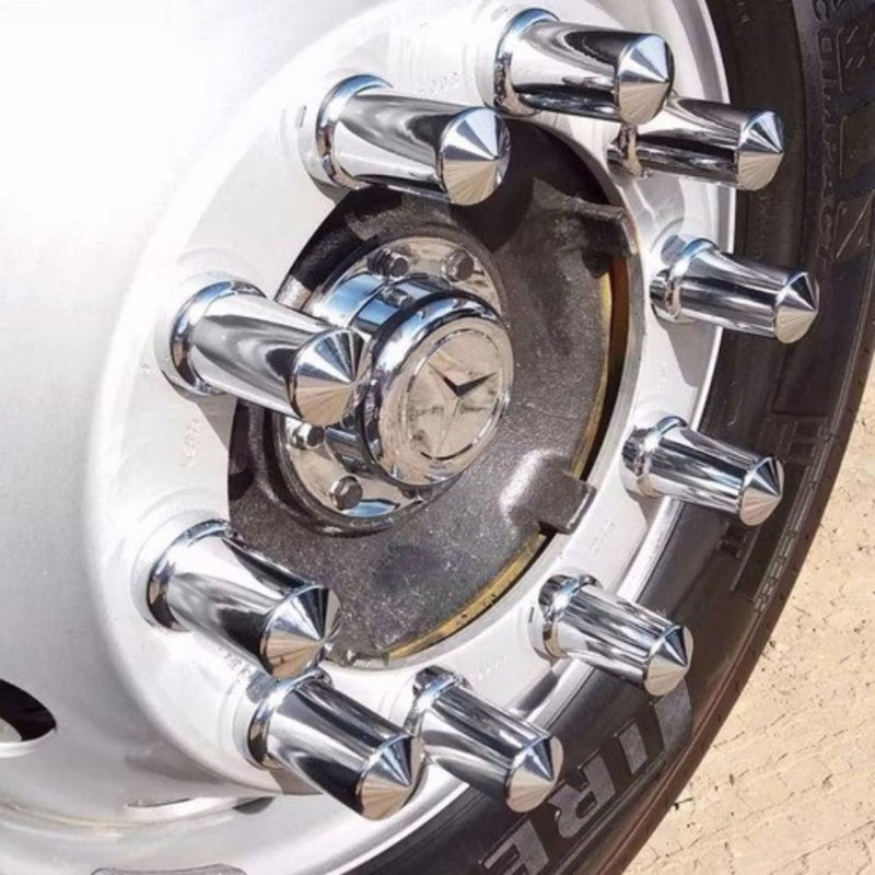 Capa de Porca Roda Mexicana Cromada 27/32/33mm - 10 Un