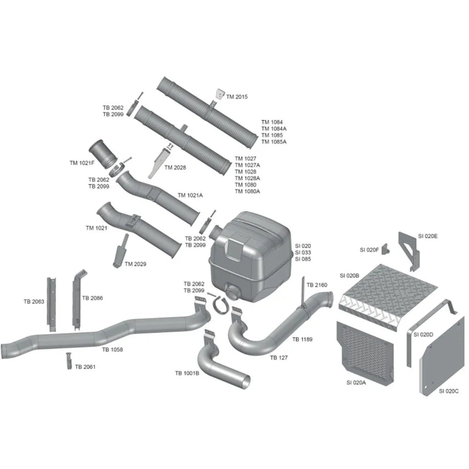 Catalisador Scania T R 124 até 2004 Miolo Metálico Lã Vidro