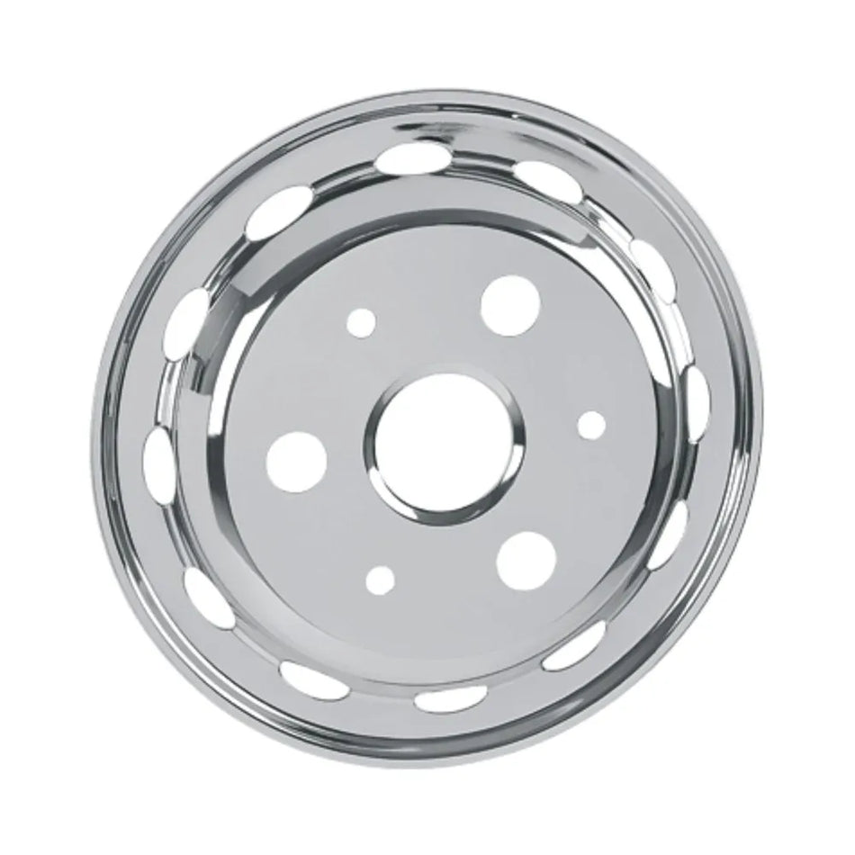 Calota Dianteira Inox Gold Aro 17,5 Mercedes Ford Iveco - Par