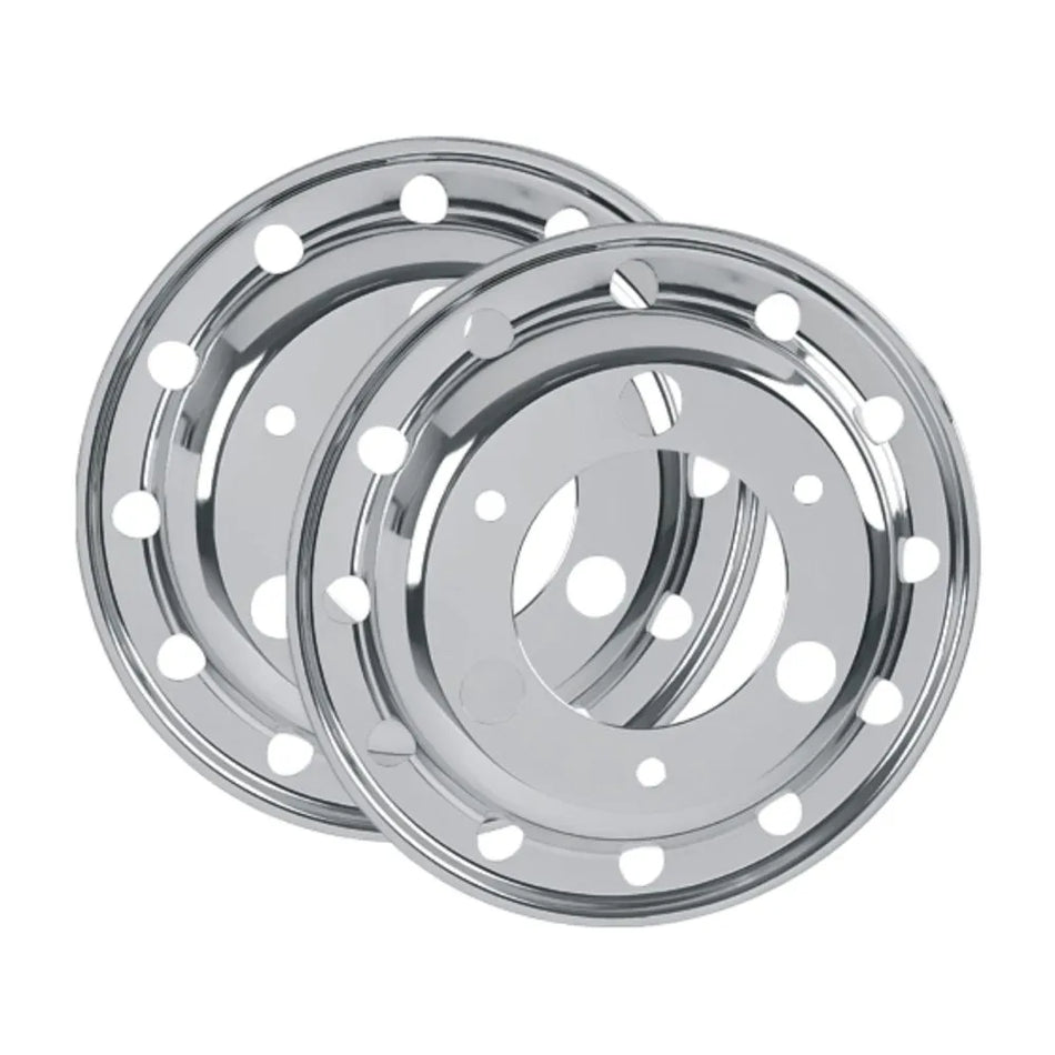 Calota Americana Dianteira Silver Aro 17,5 Mercedes Ford - Par