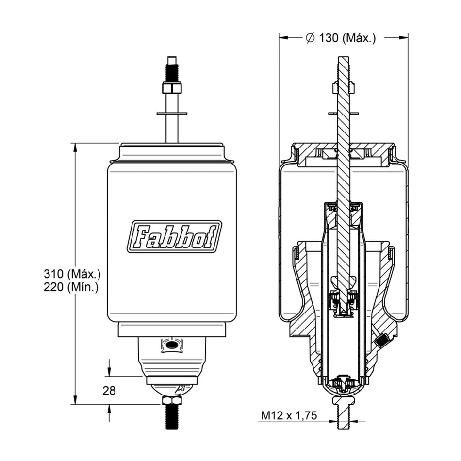 Molas Pneumáticas Cabine Scania S5 R Highline até 2011