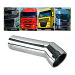 Ponteira Cromada Curva Longa Oblonga 4" Escapamento Caminhão