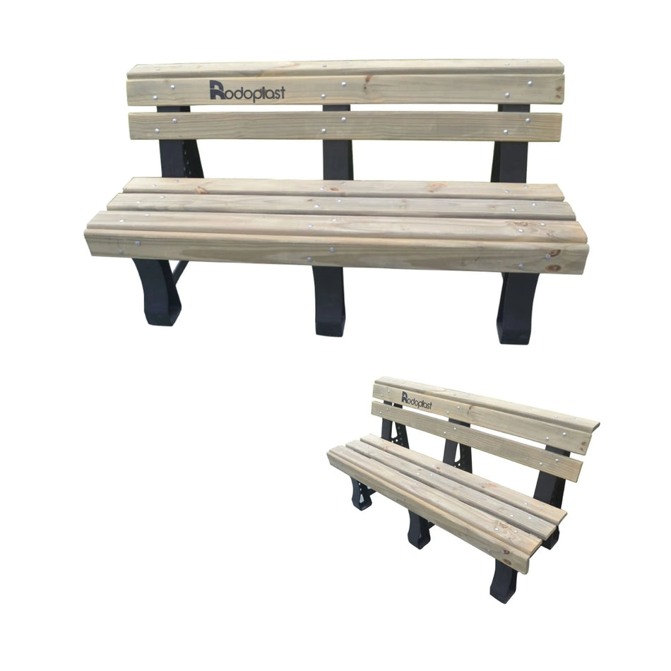 Banco Madeira 3 Lugares Plus Rodoplast - Área de Descanso