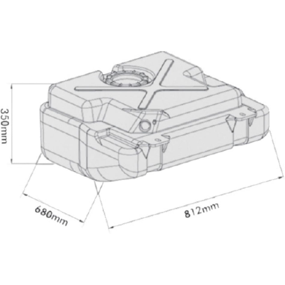 Kit Tanque Plástico 110L Ford F-350 1998 a 2016