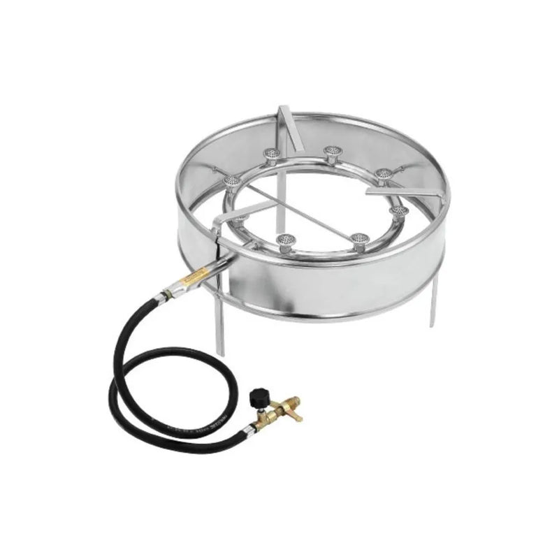 Fogareiro Redondo 8 Caulins com Borda - Aço Zincado