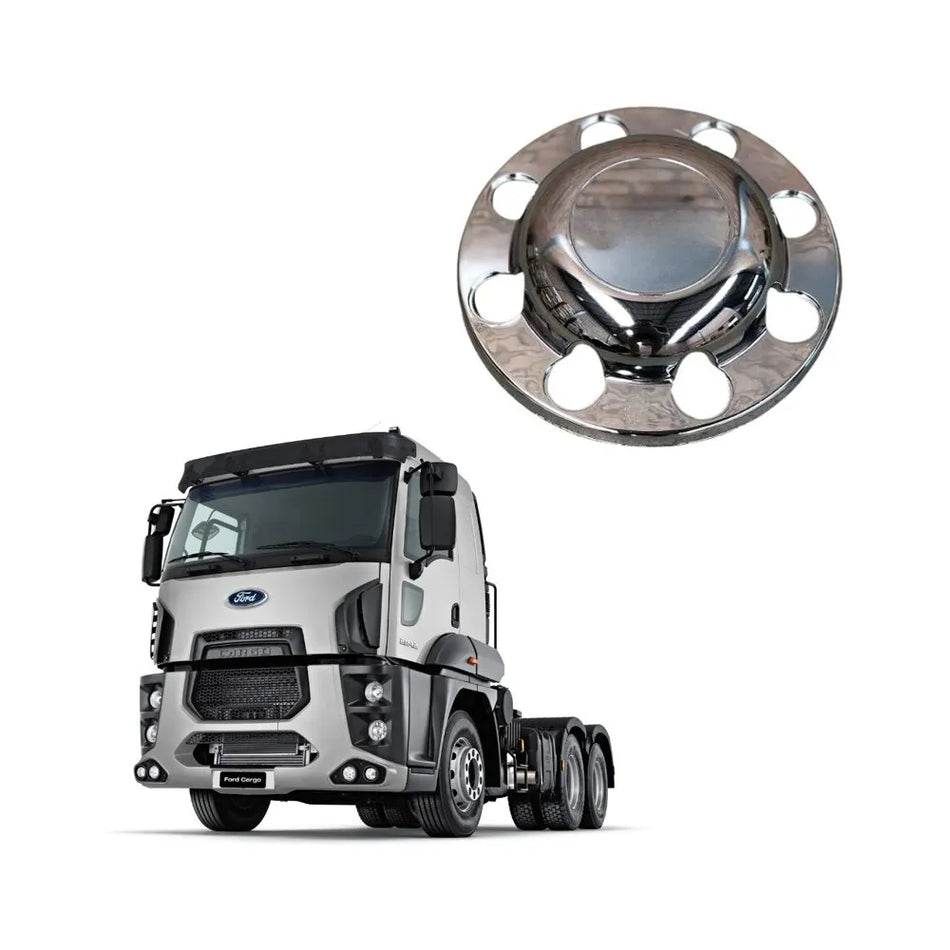 Tampa Cubo Tração Ford Pesado Semi-Pesado Cromada ABS
