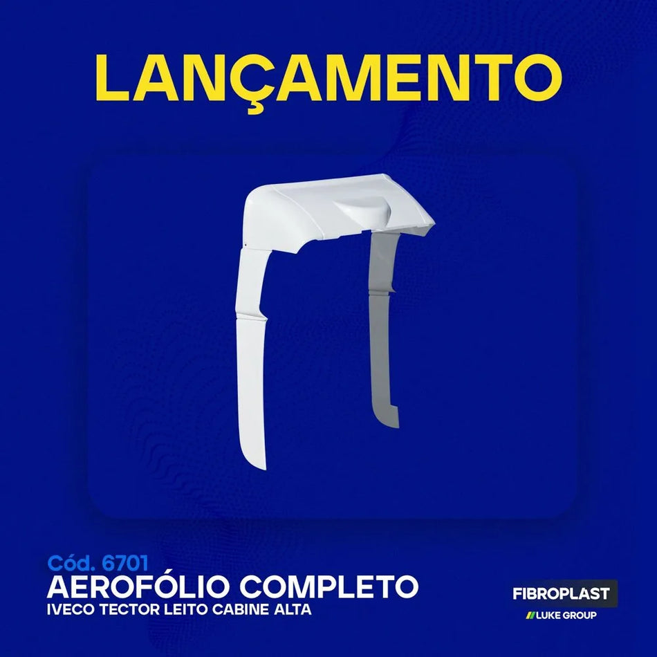 Defletor Ar Iveco Tector Cabine Alta Completo Fibroplast