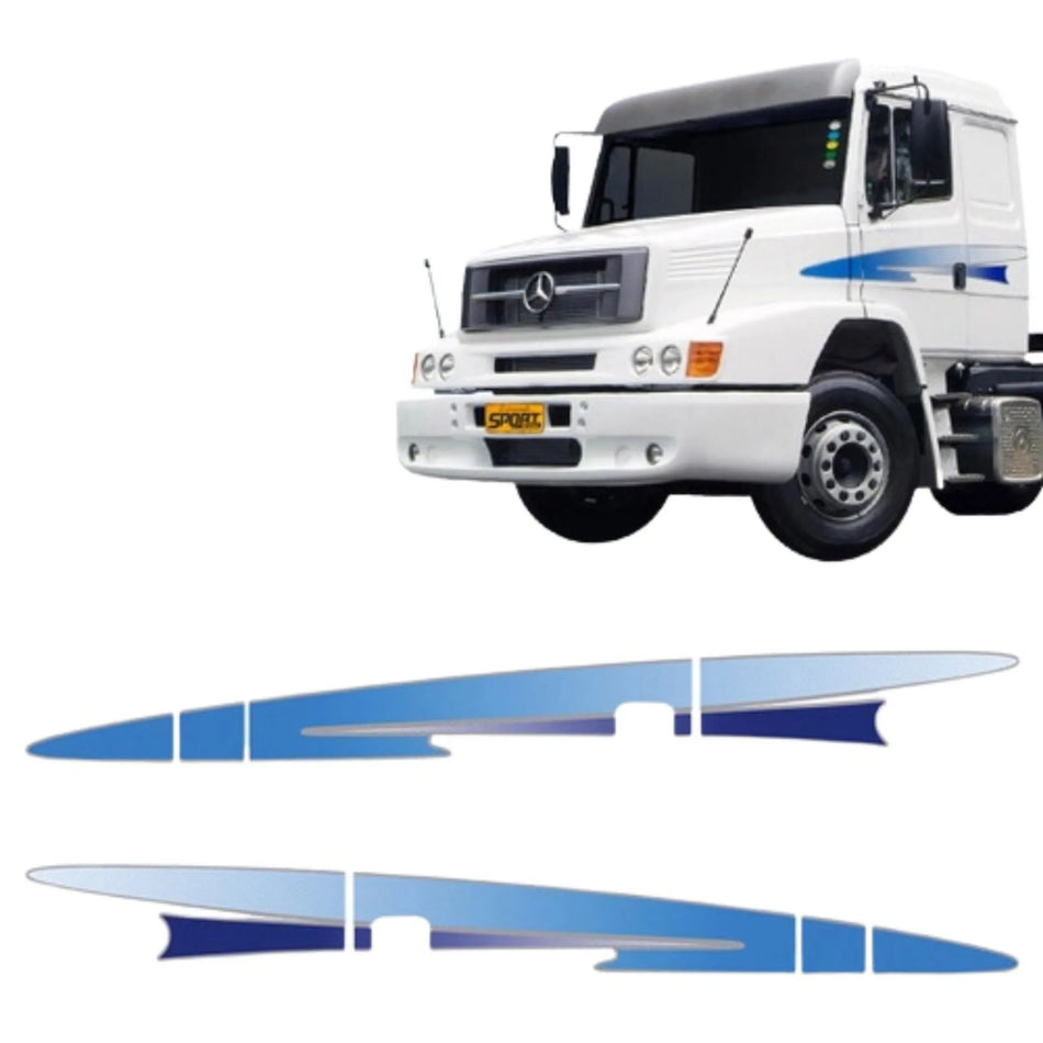 Faixa Lateral Adesivo Mercedes-Benz 1634 Azul Original