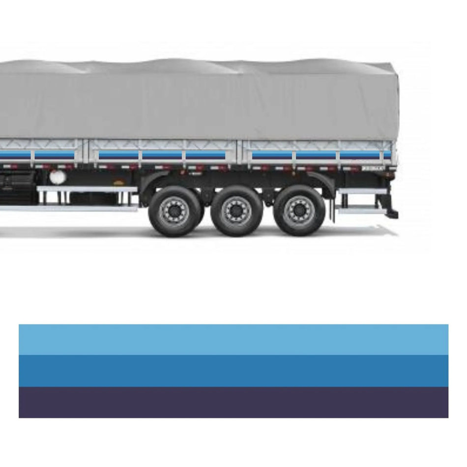 Faixa Adesiva Mercedes-Benz 1934 Carreta 27 Peças Azul