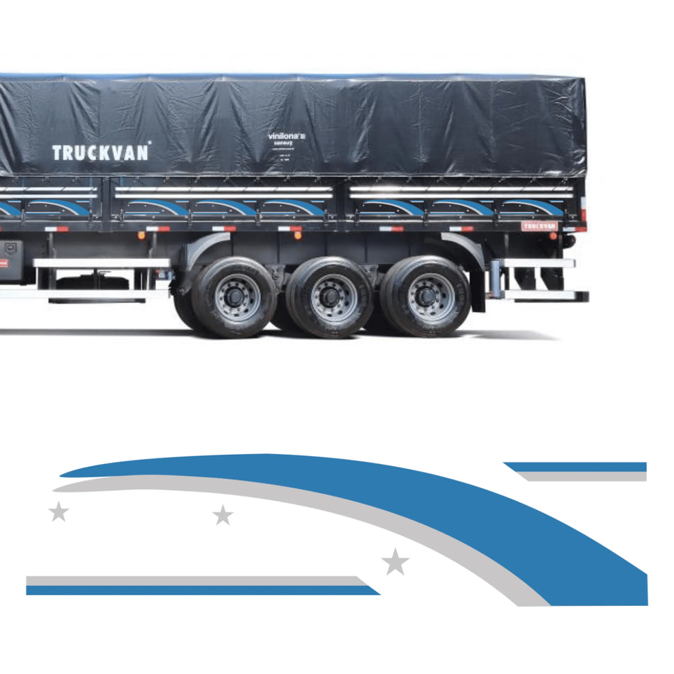 Faixa Adesivo Volvo 25 Anos Carreta - 27 Peças