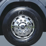 Calota Cromada 10 Furos Traseira Elegance - Par Caminhão