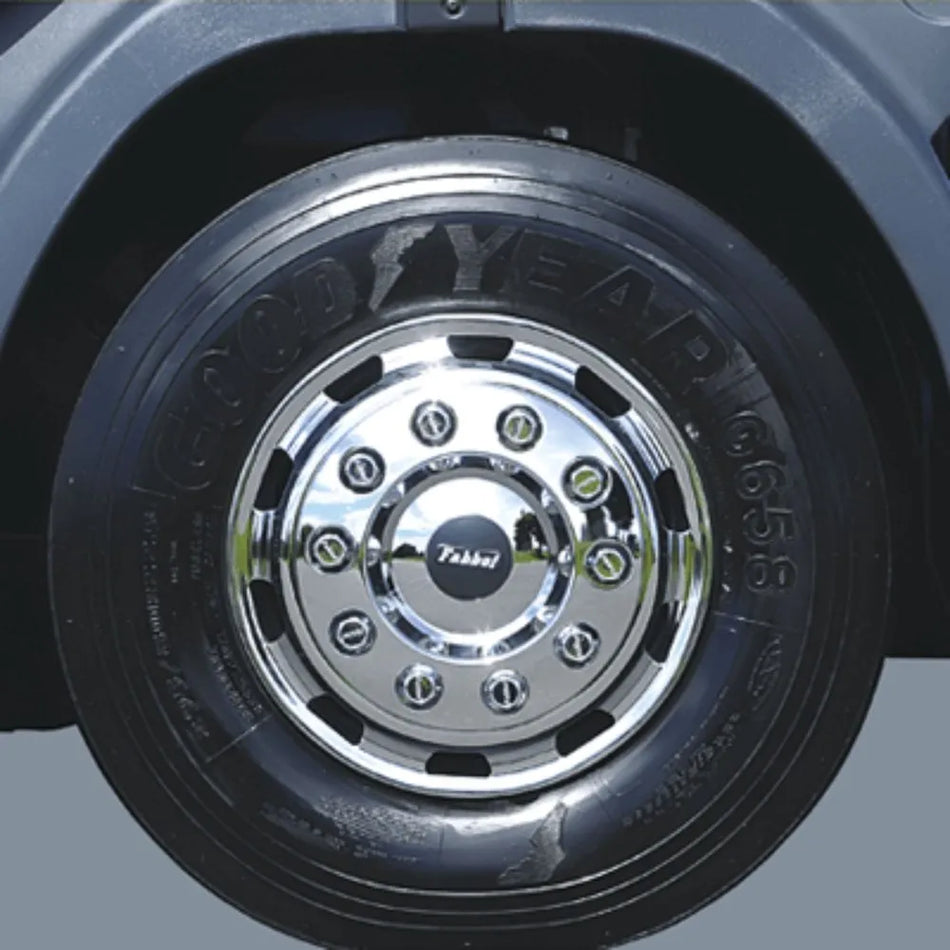 Calota Cromada 10 Furos Traseira Elegance - Par Caminhão