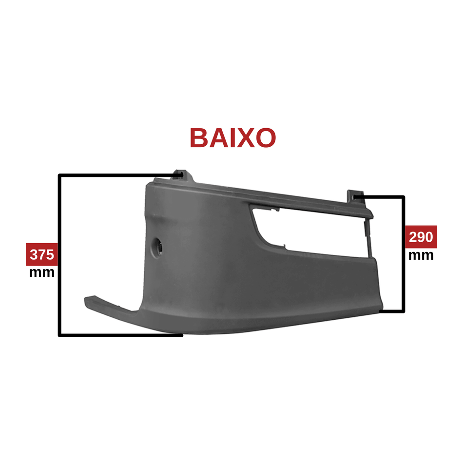 Para-choque Scania S NTG Baixo 2019-2022 Preto Injetado