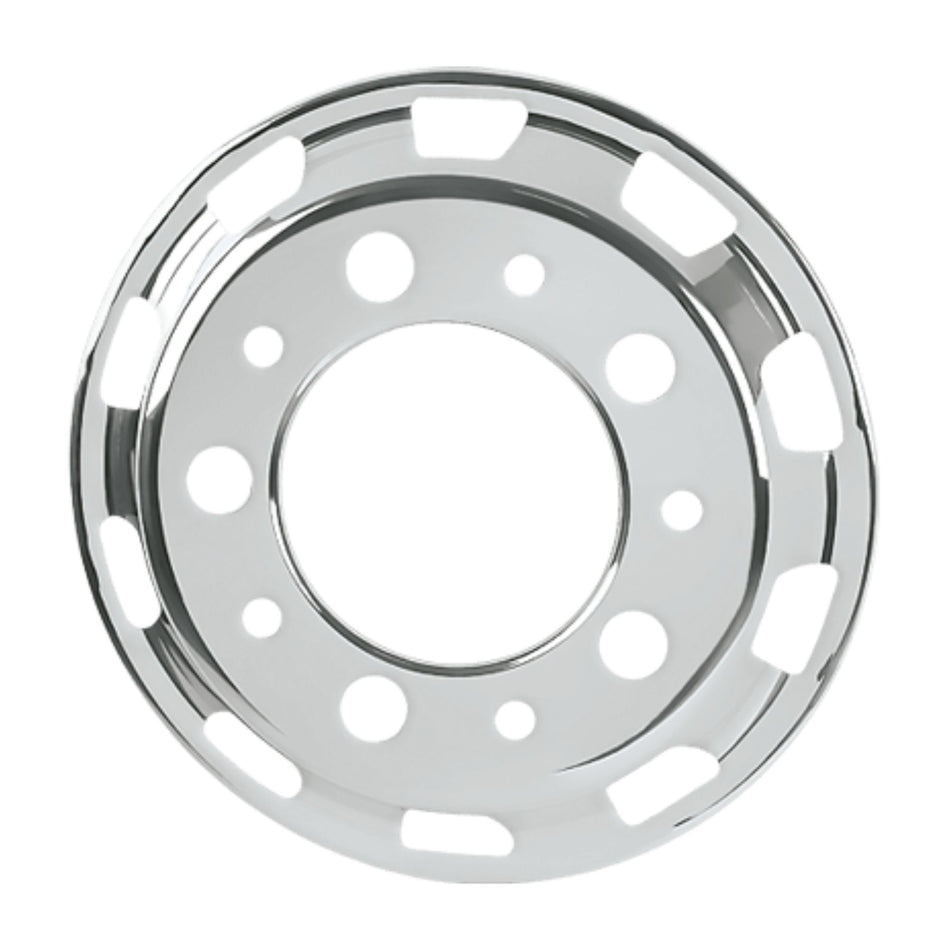 Calota Americana Dianteira Aro 22.5 Inox Modelo Seed - Par