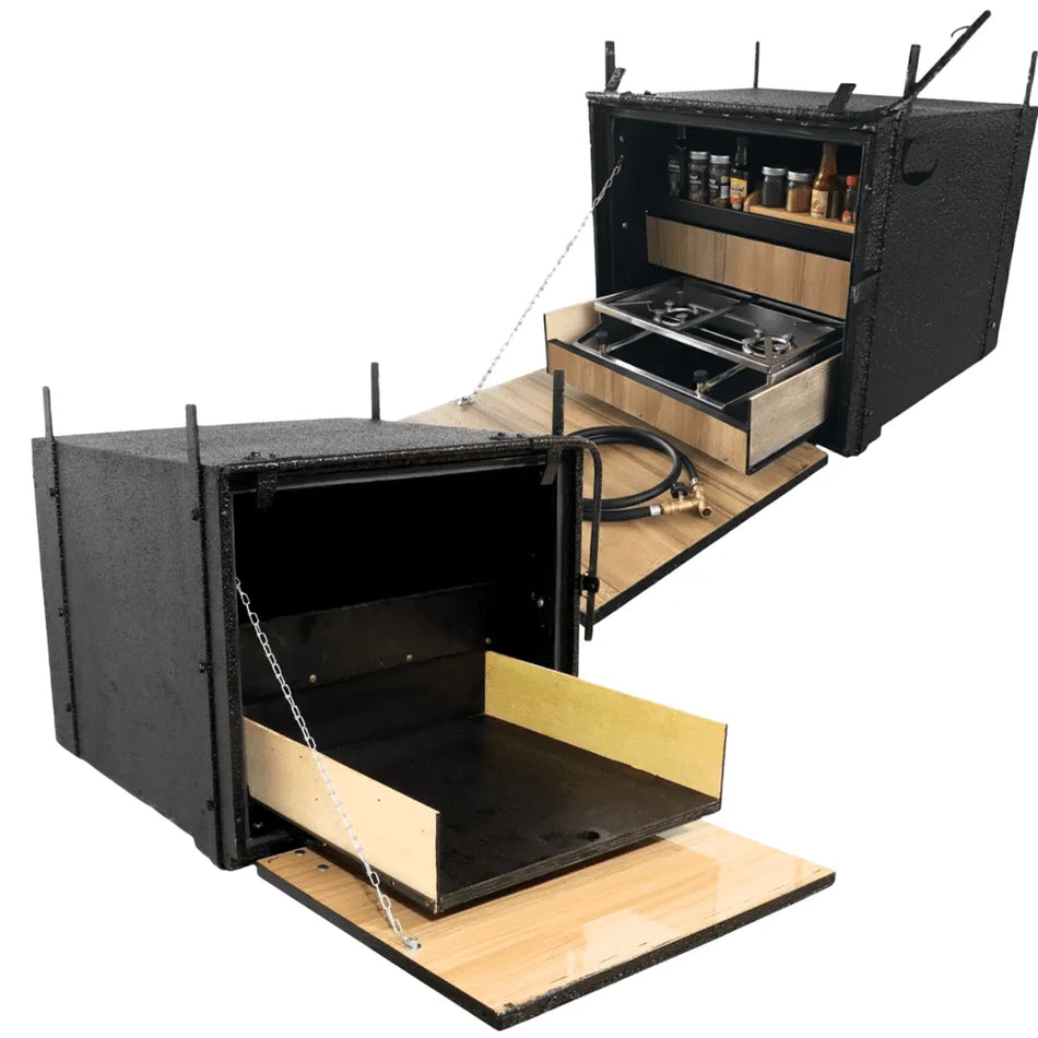 Caixa Comida Caminhão 2 Andares Fogão Chimba 60x55x60cm