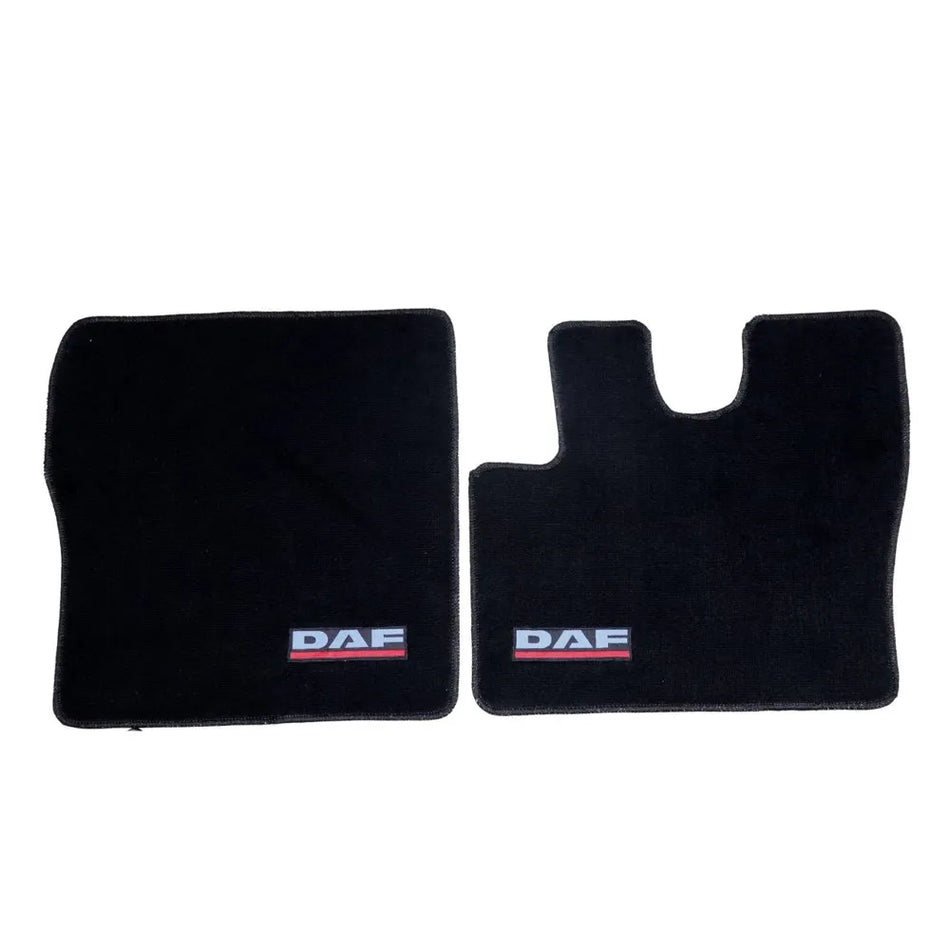 Jogo Tapete Preto DAF XF 7 Peças Borracha Overlock