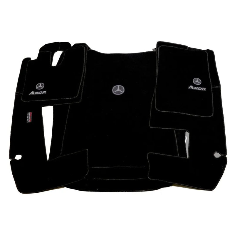 Jogo Tapete Preto Mercedes-Benz Axor 5 Peças Borracha