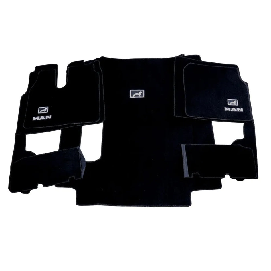 Jogo Tapete Preto Volkswagen MAN 6 Peças Borracha