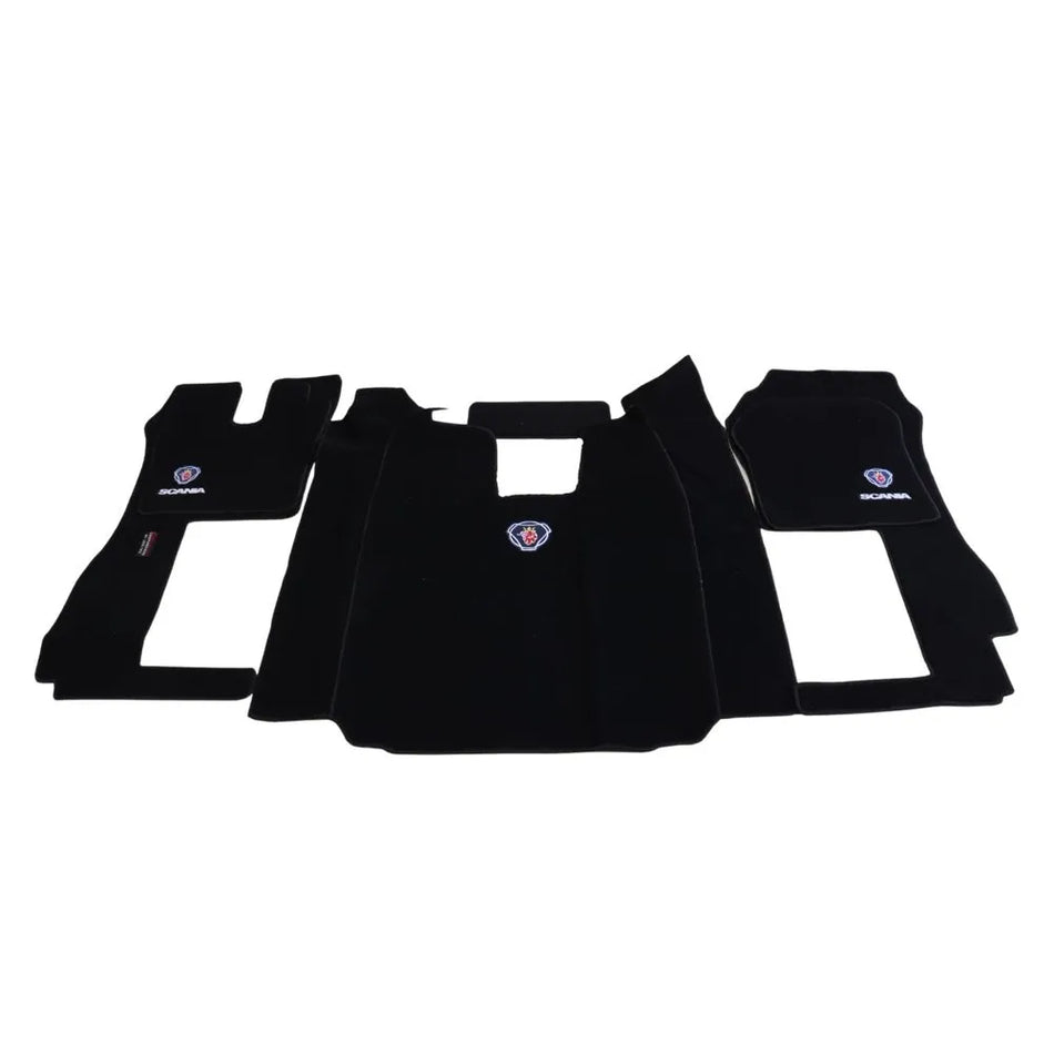 Jogo de Tapete Preto Scania NTG - 6 Peças com Emblema