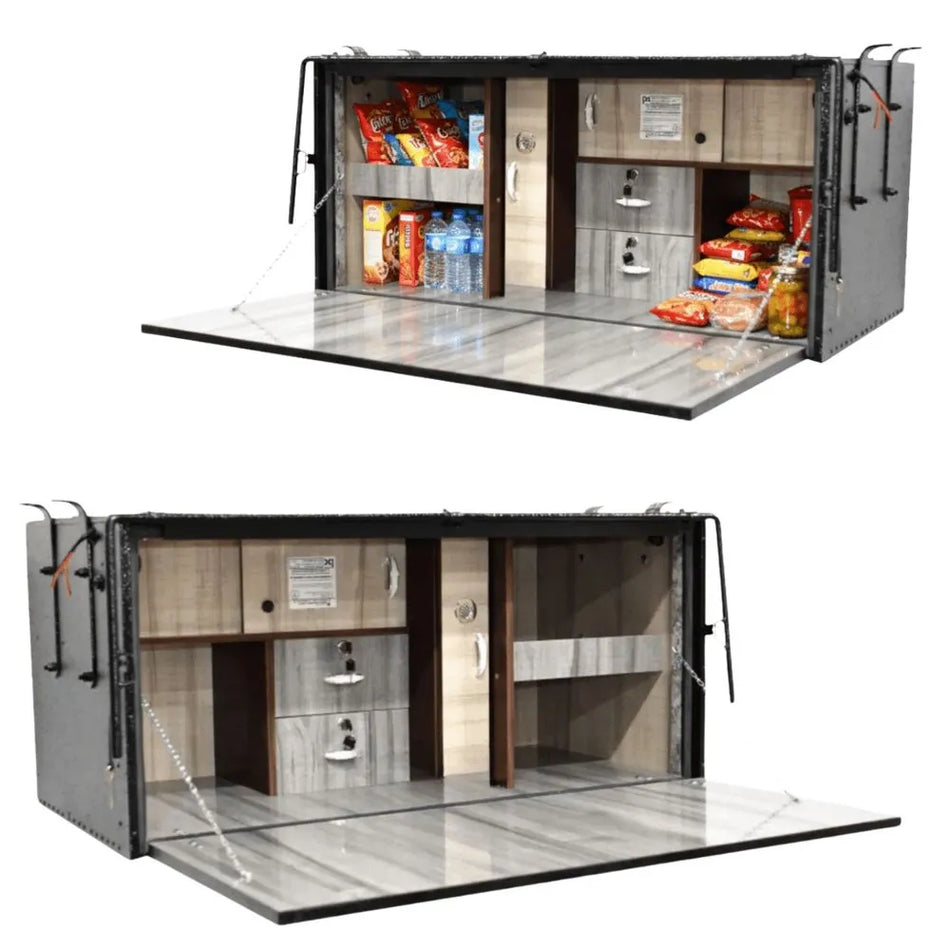 Caixa de Comida Caminhão 1,26m PC Cozinhas Madeira