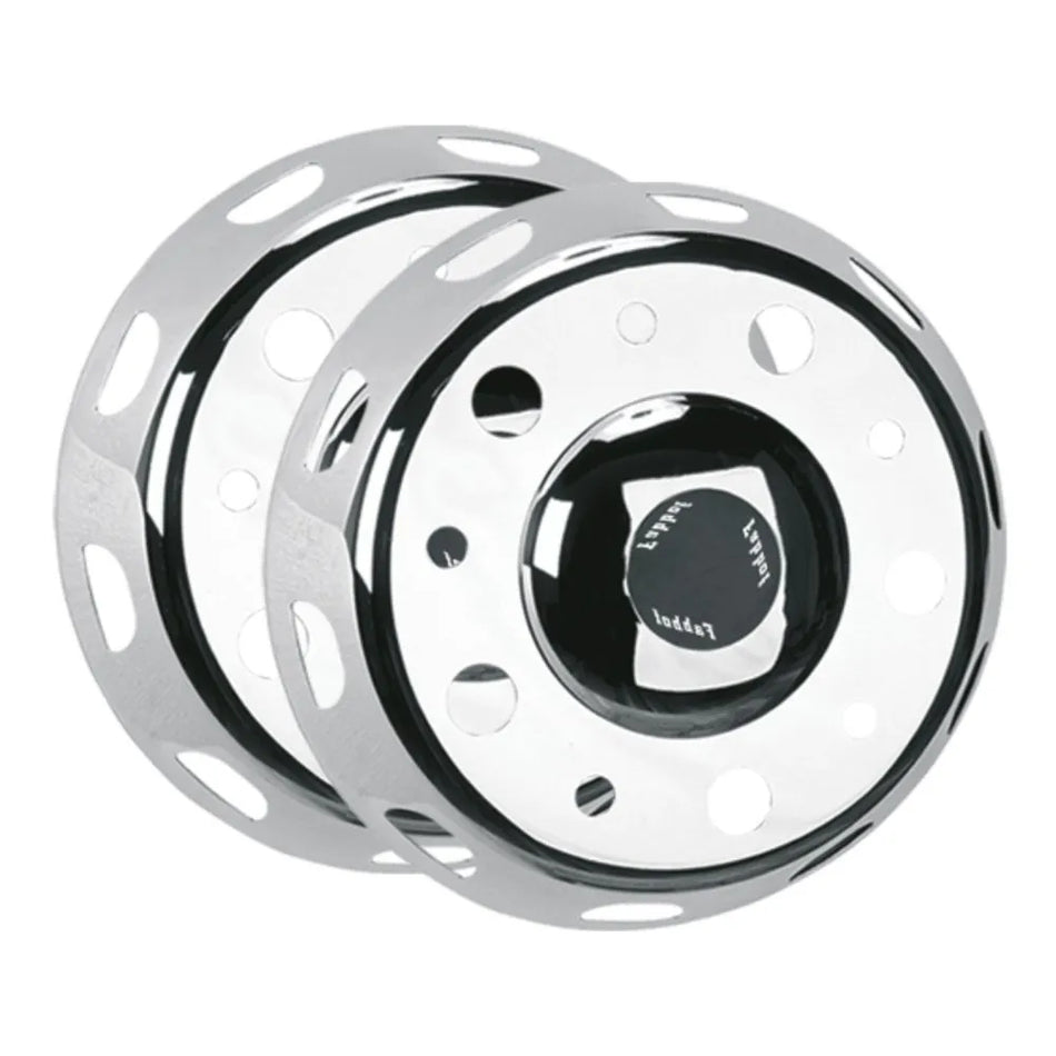 Calota Americana Dianteira Inox Sem Câmara Aro 22,5 - Par