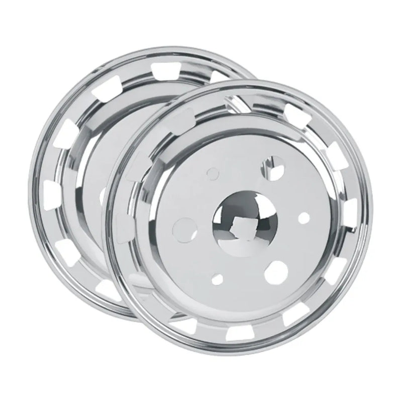 Calota Americana Dianteira Inox Sem Câmara Mercedes Ford - Par