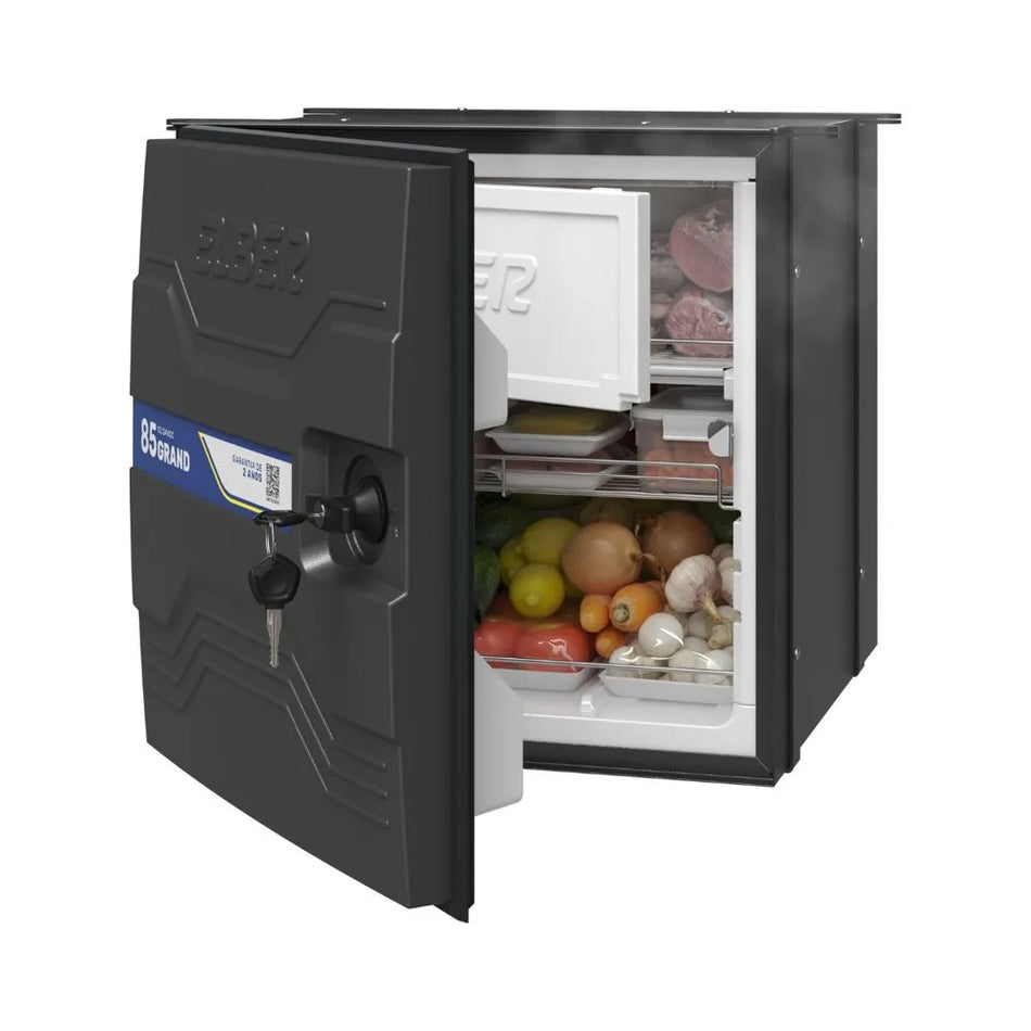 Geladeira Caminhão 85L Externa Elber 12v 24v Branco
