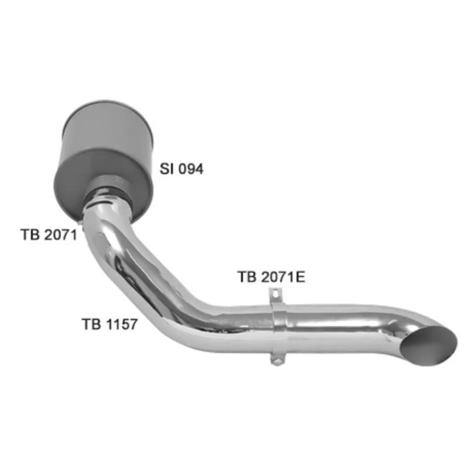 Escapamento Cromado Volvo FH até 2014 5" Euro 5 D-shape