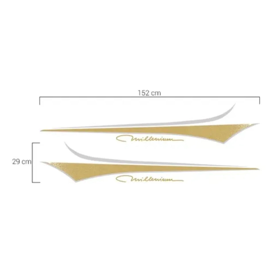 Faixa Adesiva Scania Millenium 2000 Carreta Dourado 27pç