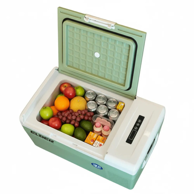 Geladeira Caminhão Elber 20L 12v 24v Verde Portátil