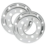 Calota Americana Dianteira Silver Aro 22,5 Inox - Par