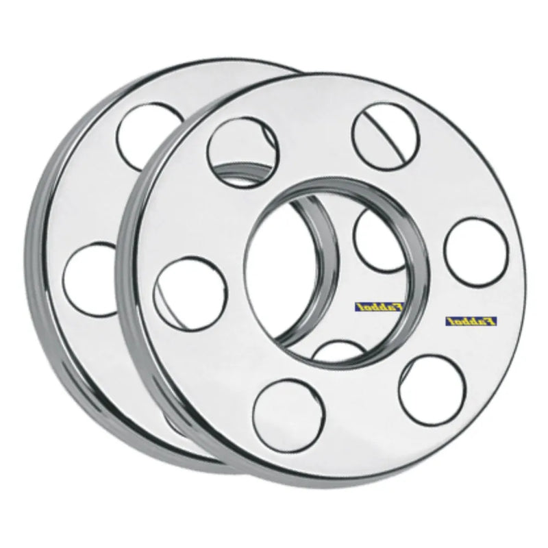 Calota Protetora Roda 6 Furos Dianteira Inox - Par