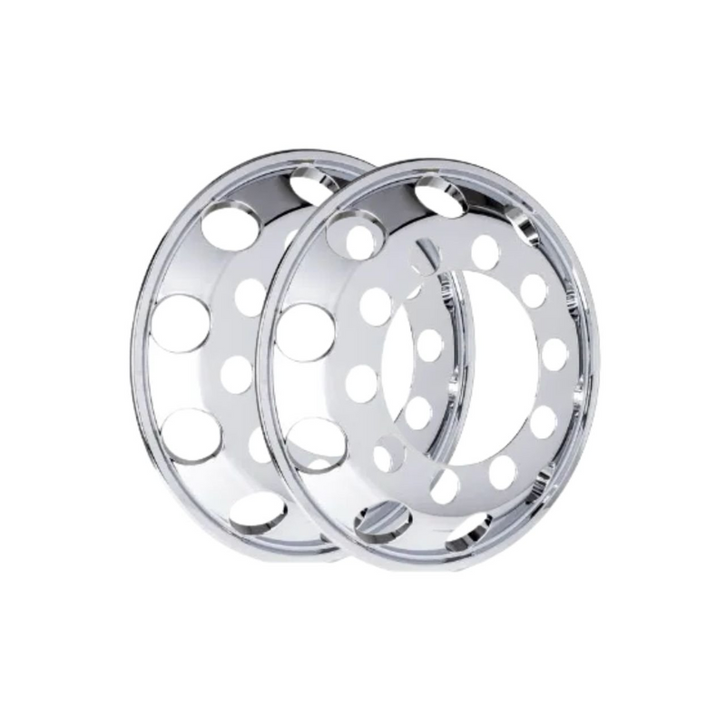 Calota Roda Dianteira Strong Aro 22,5 ABS Cromo - Par