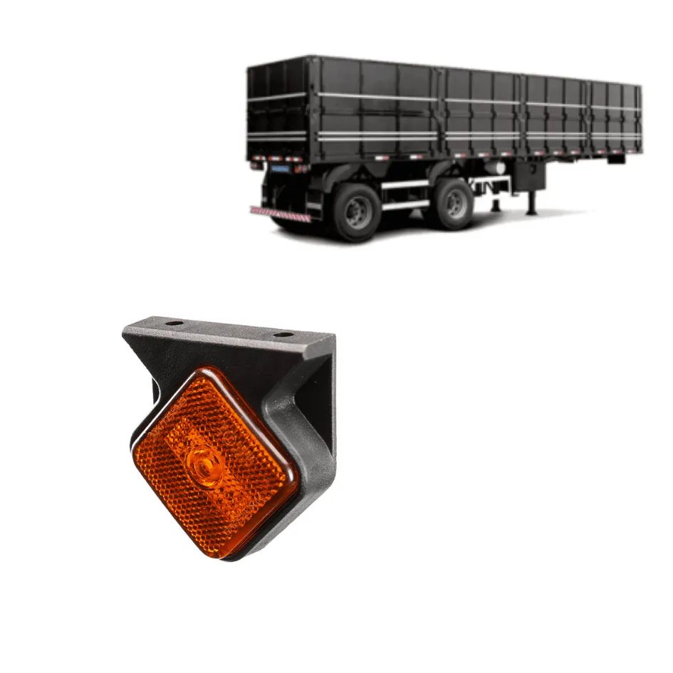Lanterna Lateral LED Carreta Guerra Bivolt c/ Suporte Braslux