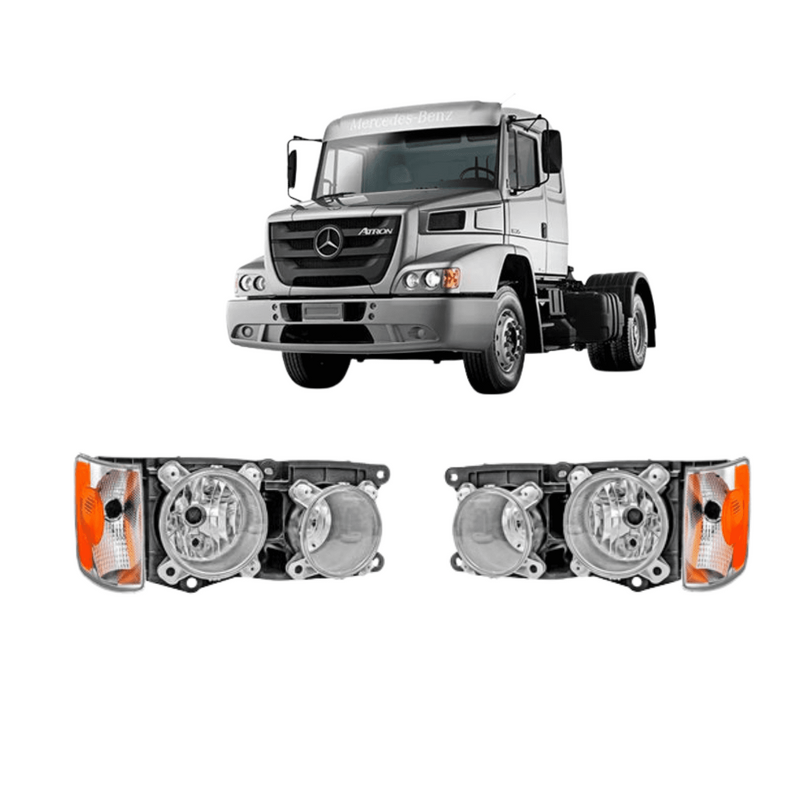 Par Farol Mercedes-Benz Atron Bicudo c/ Lanterna 2012-2021