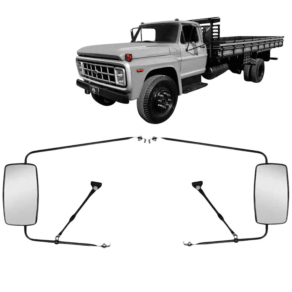 Espelho Retrovisor Ford Cargo Plano F-600 F-8000 F-14000 Jogo