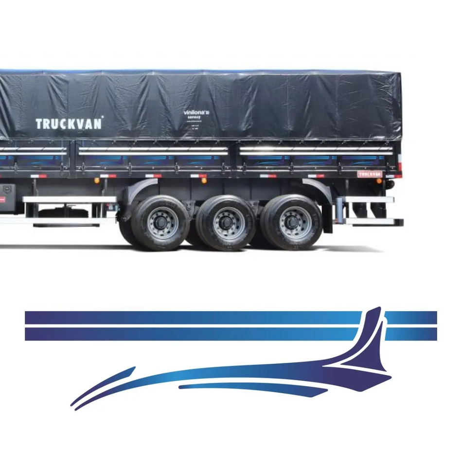 Faixa Adesiva Carreta Scania 2007 Evolução 4 Eixos 33pcs