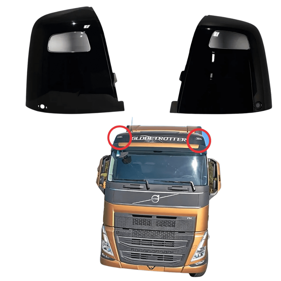 Acabamento Lateral Farol Teto Volvo FH4/FH5 c/ LED