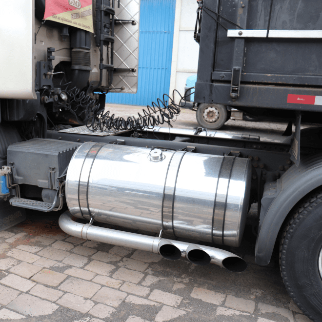 Escapamento Lateral 3 Saídas Curvo Cromado Caminhão