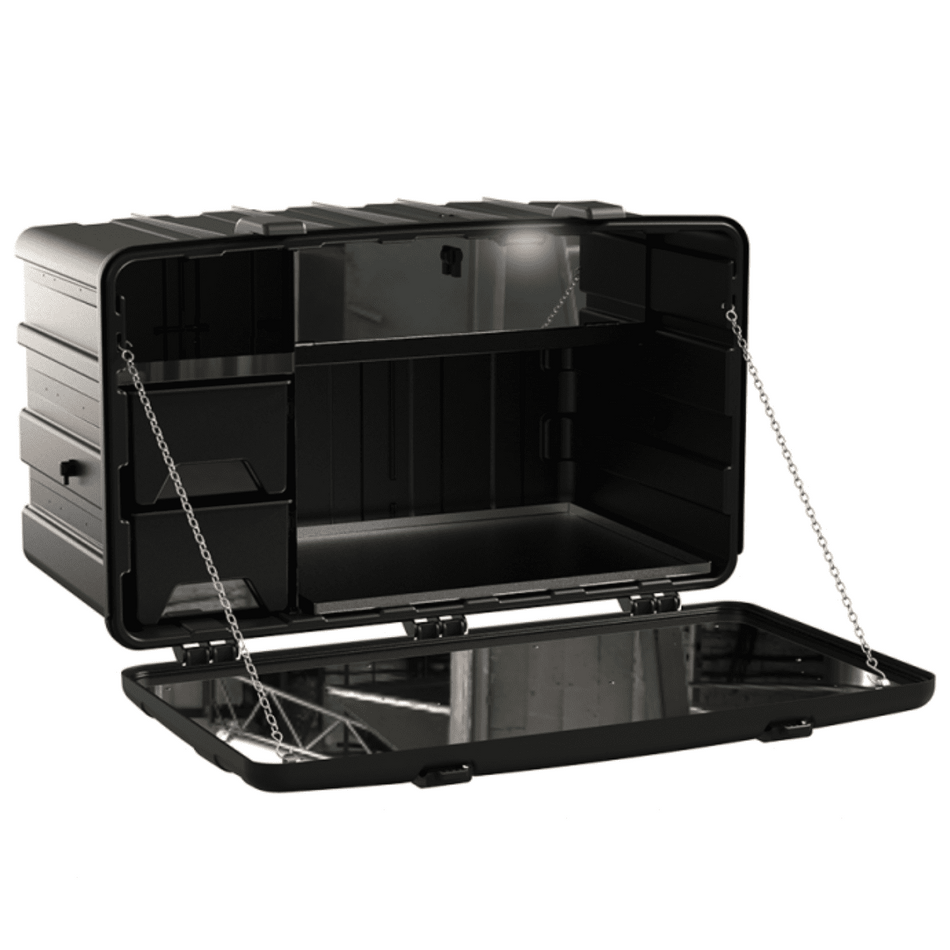 Caixa de Ferramentas 1,10m Aço Inox 360L Caminhão