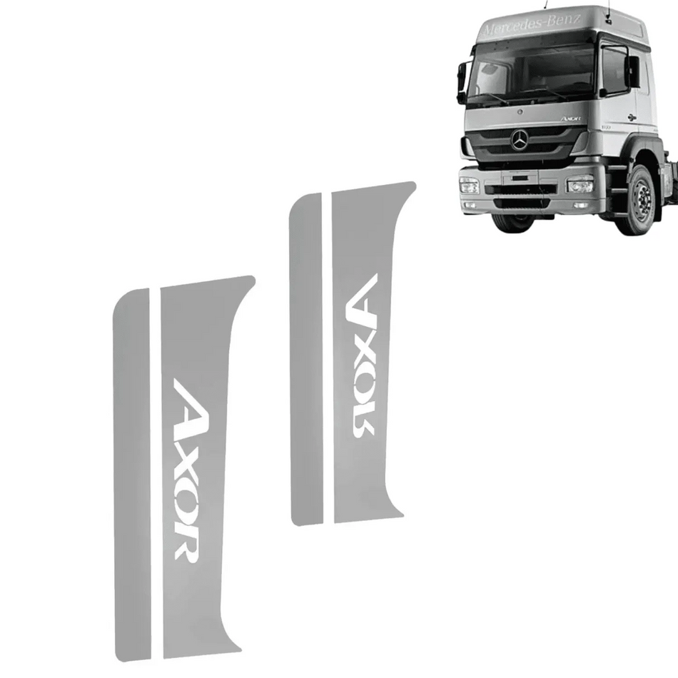 Aplique Inox Coluna Porta Mercedes-Benz Axor Premium