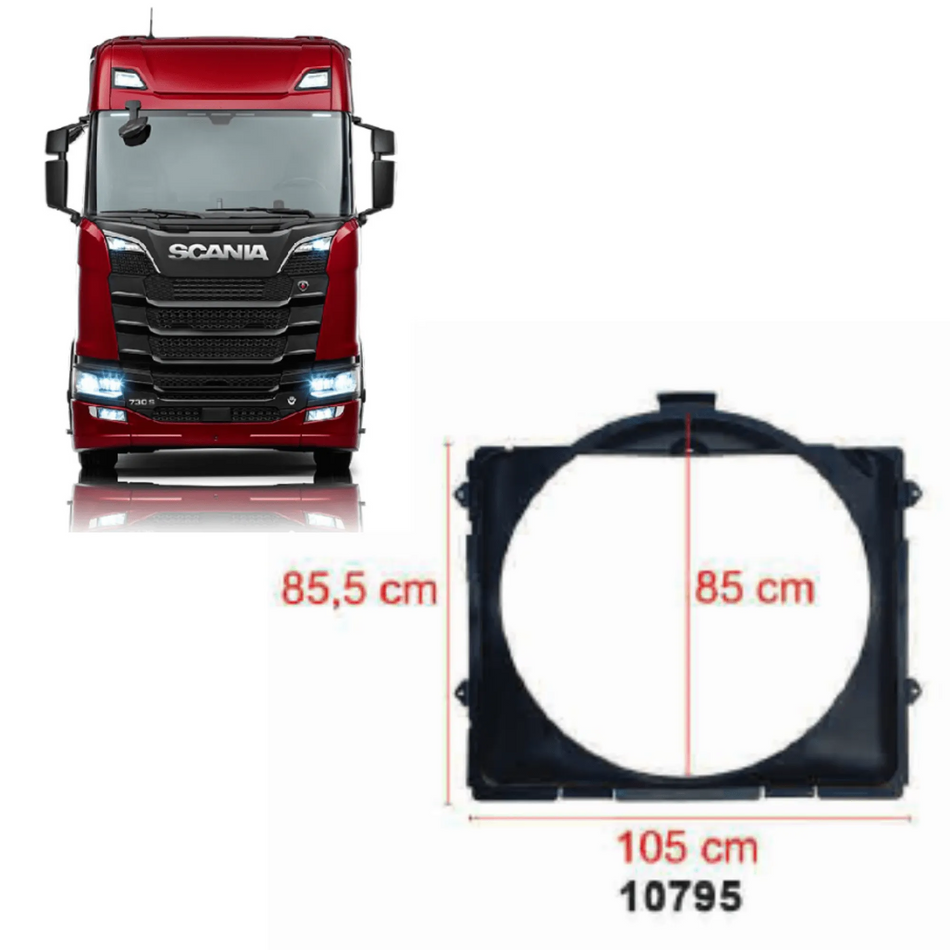 Defletor Radiador Scania NTG 2019+ Modelo Menor