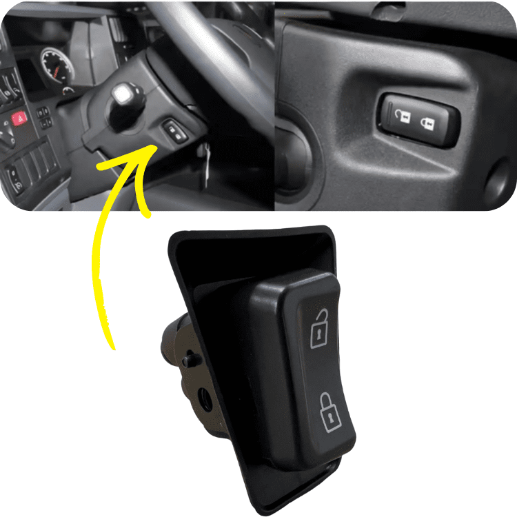 Botão Válvula Trava Volante Scania Série 5