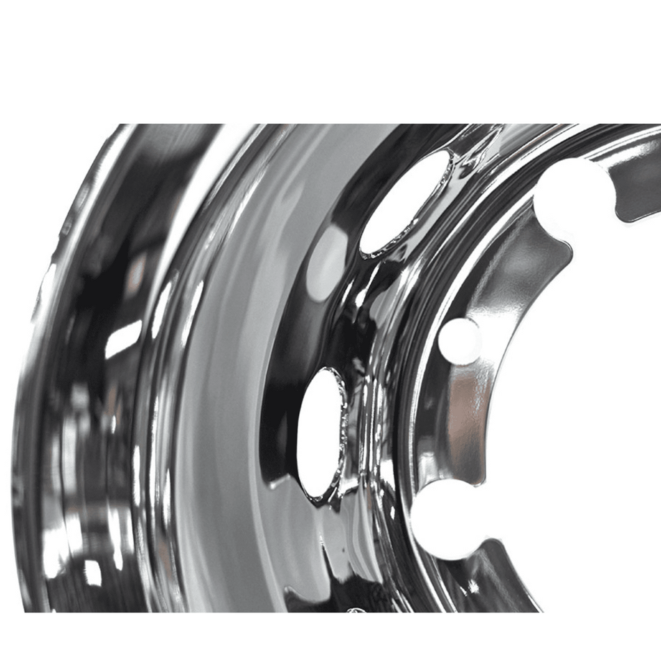 Calota Inox Traseira Aro 22,5 Pneu 275 Furo Oval - Par