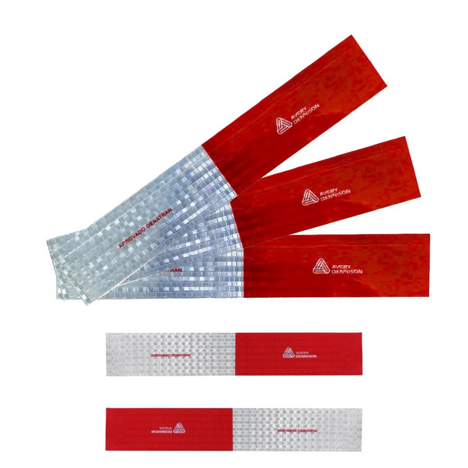 Faixa Refletiva Lateral Caminhão DENATRAN 10un 27x5cm