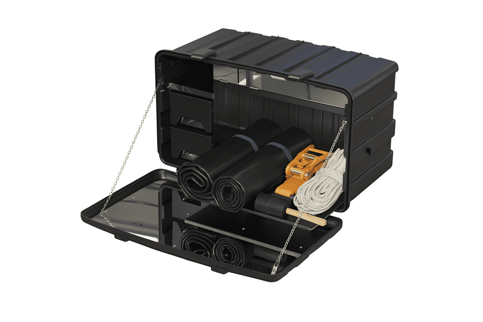 Caixa de Ferramentas 1,10m Aço Inox 360L Caminhão